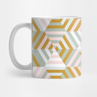 Retro Pastel Hexagons Mug